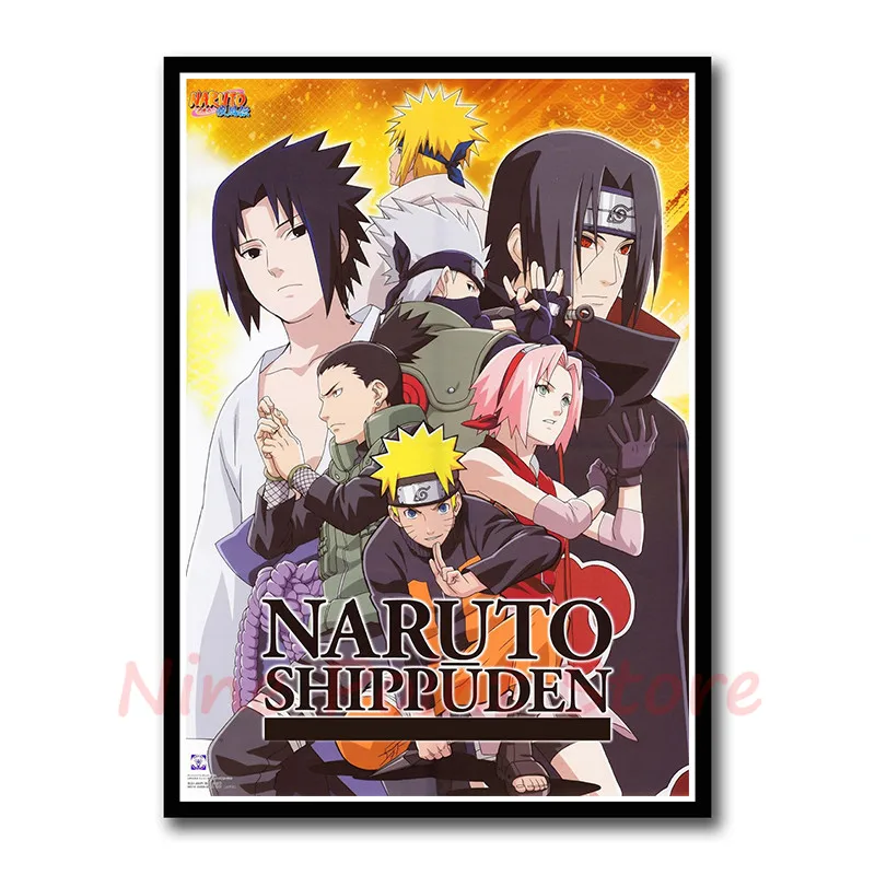 Постер Naruto бумага с покрытием плакат картины с комиксами бар Детская комната Декор бескаркасные