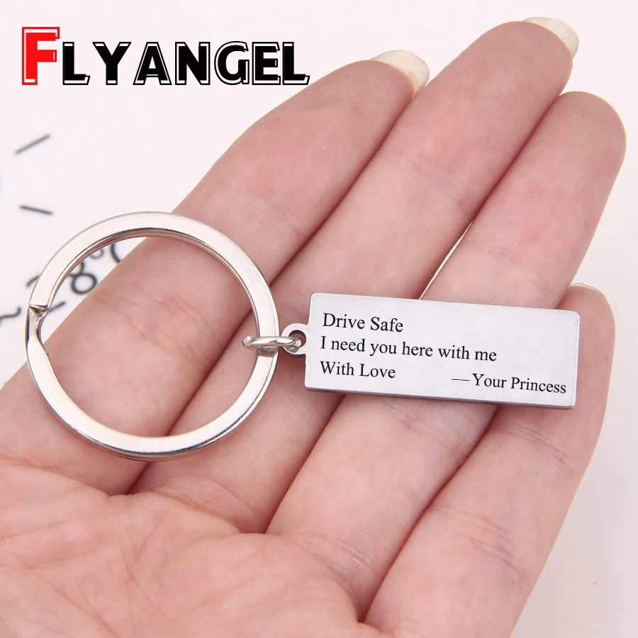 FLYANGEL гравированный Сейф для вождения мне нужна Вам цепочка ключей ваш брелок с