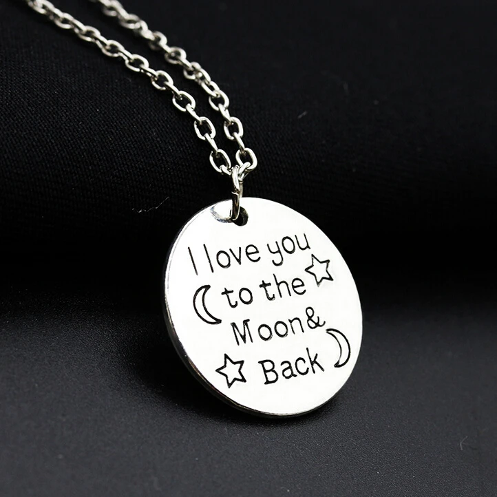 Лучшие друзья цепочка с подвеской I Love You to the Moon and Back ожерелье ручной работы