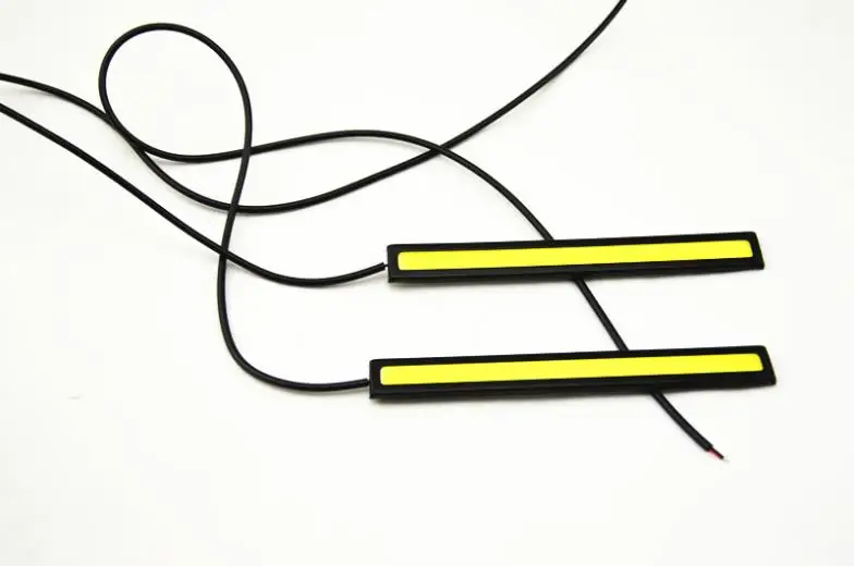 Бесплатная доставка 2x14 см Водонепроницаемый Автомобильный светодиодный COB DRL Вождения освещают светильник противотуманная фара, работающего на постоянном токе 12 В