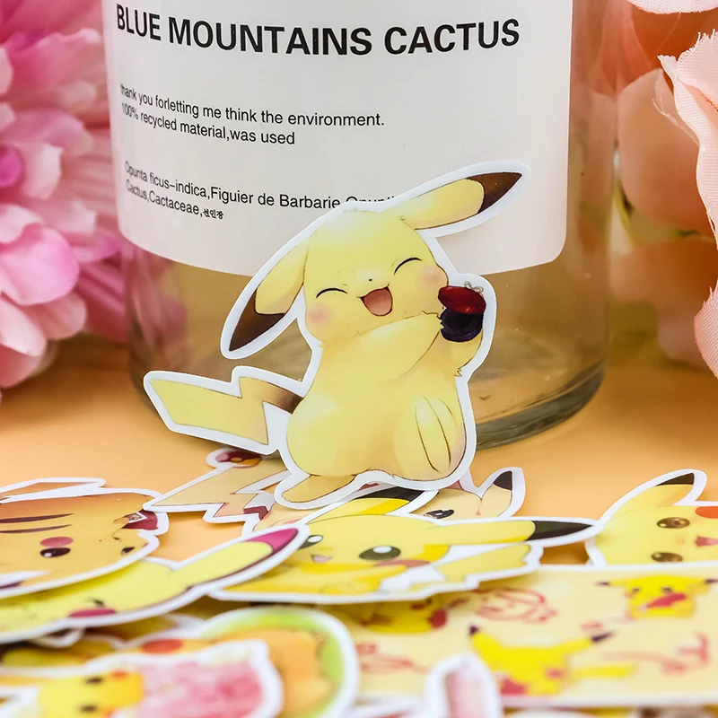 28 шт. милые японское аниме PIKACHU наклейки для ноутбука сноуборд Декор автомобиля Стайлинг наклейки на холодильник каракули модные водонепроницаемые детские DIY