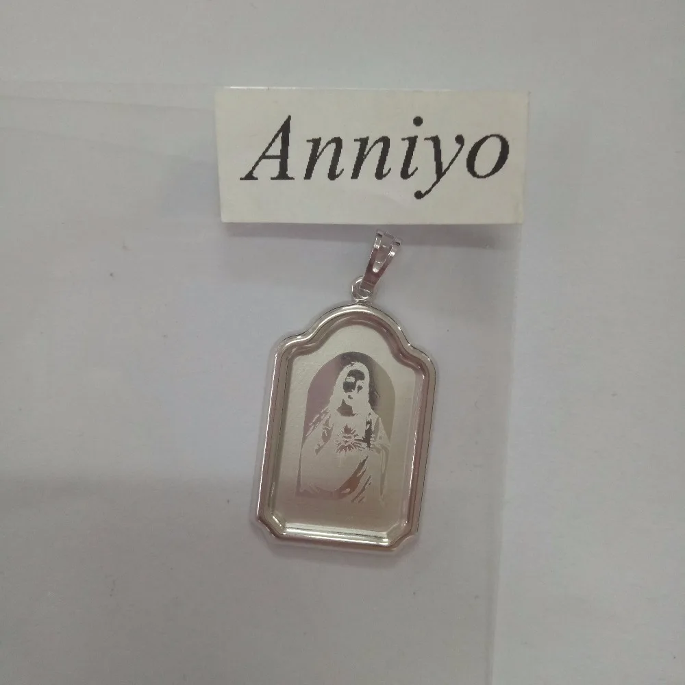 Ожерелье богини Anniyo подвеска Дева Мария серебряного цвета цепочка католической