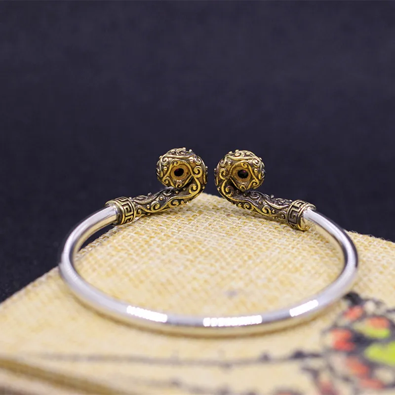 2018 Real Promotion Boys Bangle Product S925 Pure Jewelry Fashion Both And Love You Ten Thousand Gold-plated Bracelet Elegance | Украшения