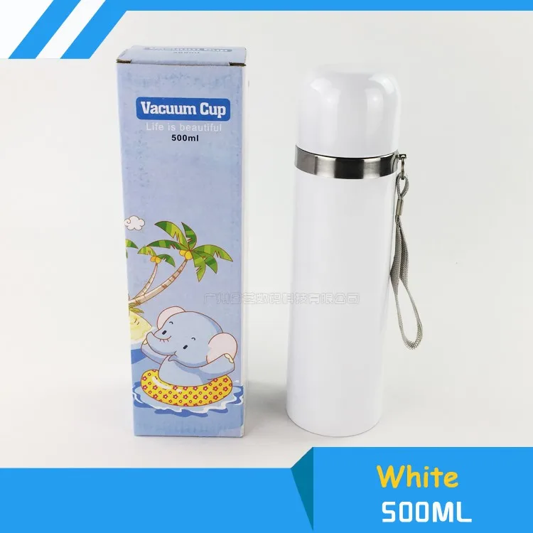 2 шт. пустые сублимационные 350ml термос чашка передачи Prtinting по чернила DIY передача