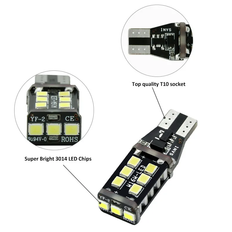 Новый T15 2835 15smd стоп сигнала декодирования лампочка для фонарей сигналов canbus