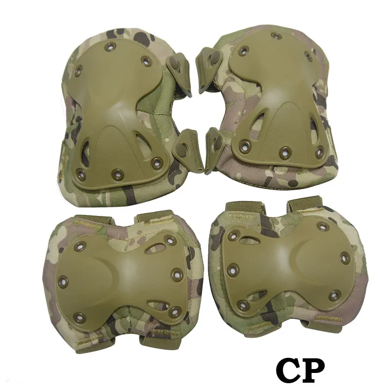 SINAIRSOFT 2x Регулируемый Airsoft тактический бой охотничьи наколенники и налокотники Защитные колодки Набор PUBG Battlegrounds CP multi-cam