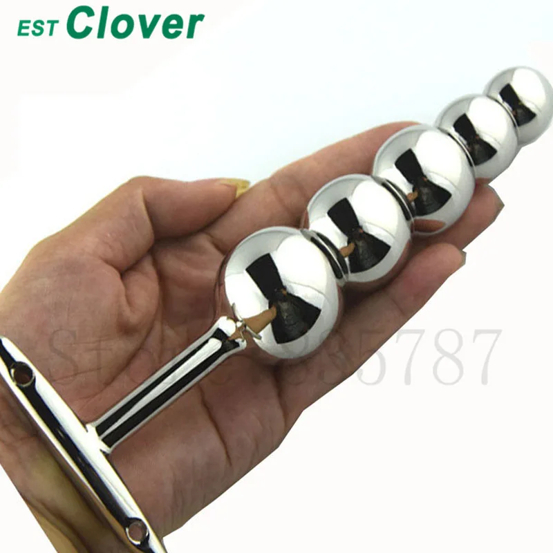 Metal Anal Hook Butt Plug With Five Balls Dildo Prostate Stainless Steel Sex Toys L26 | Красота и здоровье