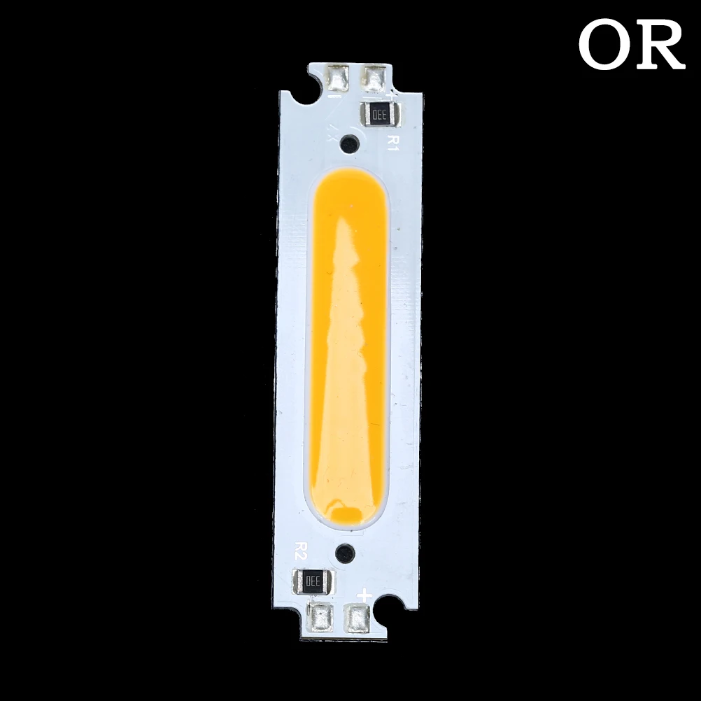 Orange 1 шт. цветной светодиодный модуль источника света светодиодный COB полоса источник света Moudle DC 12 В 2 Вт DIY светодиодная лампочка лампа 60*15 мм - Цвет: Orange
