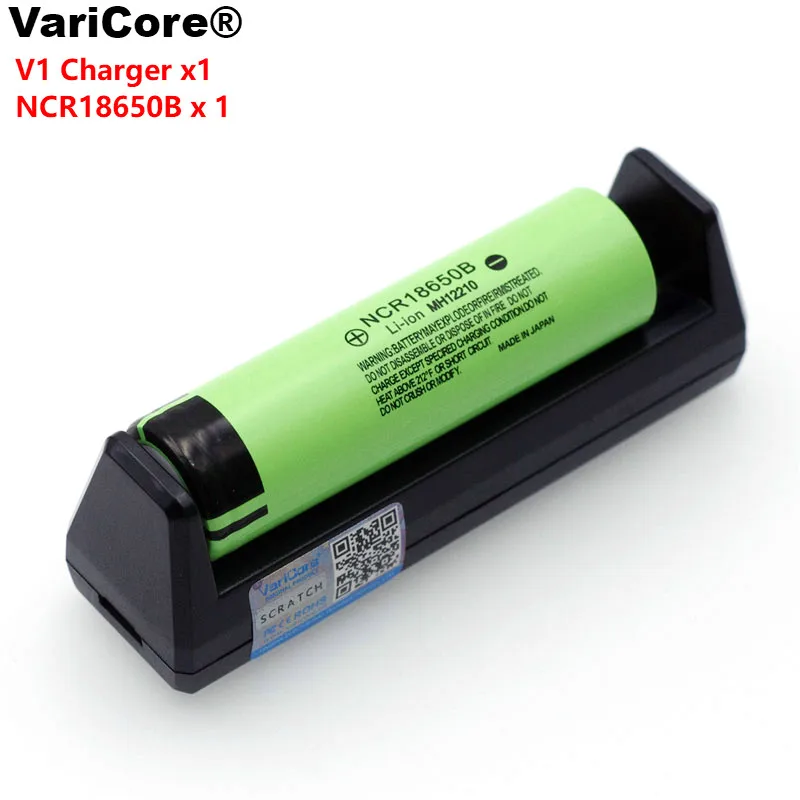 Умное зарядное устройство VariCore V1 18650 + 1 шт. NCR18650B 3400 мАч литий ионный аккумулятор 3 7