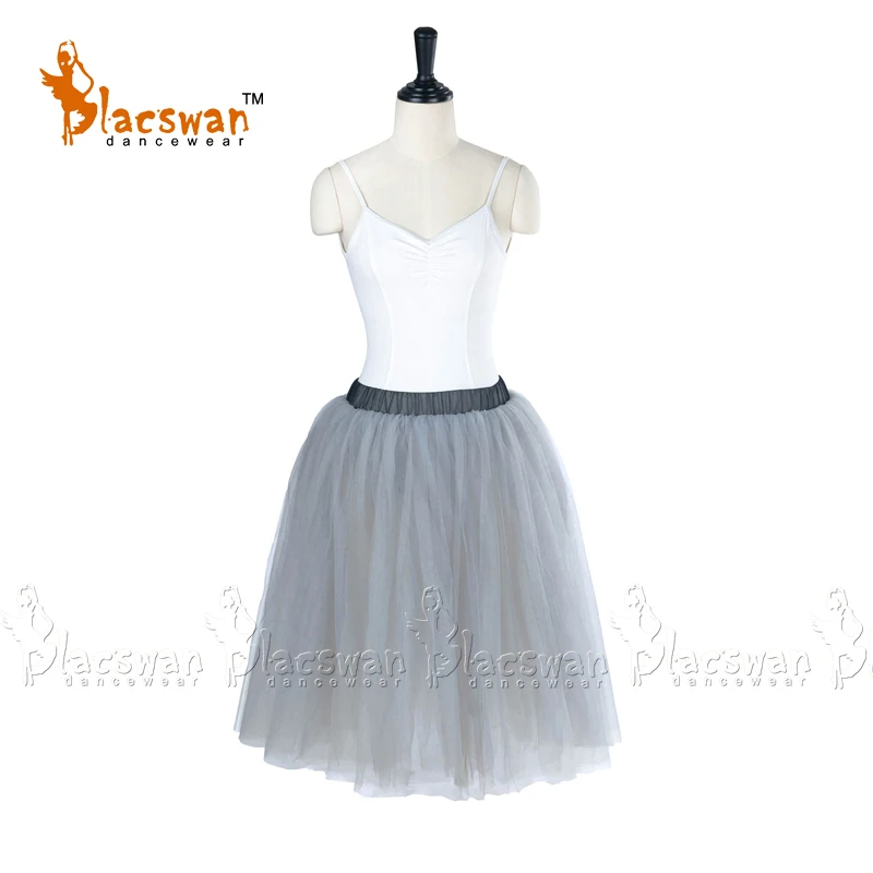 Quality 4 layer soft tulle below knee length ballet tutu skirt practicing tutu skirts White Romantic Half Tutu Black BT607