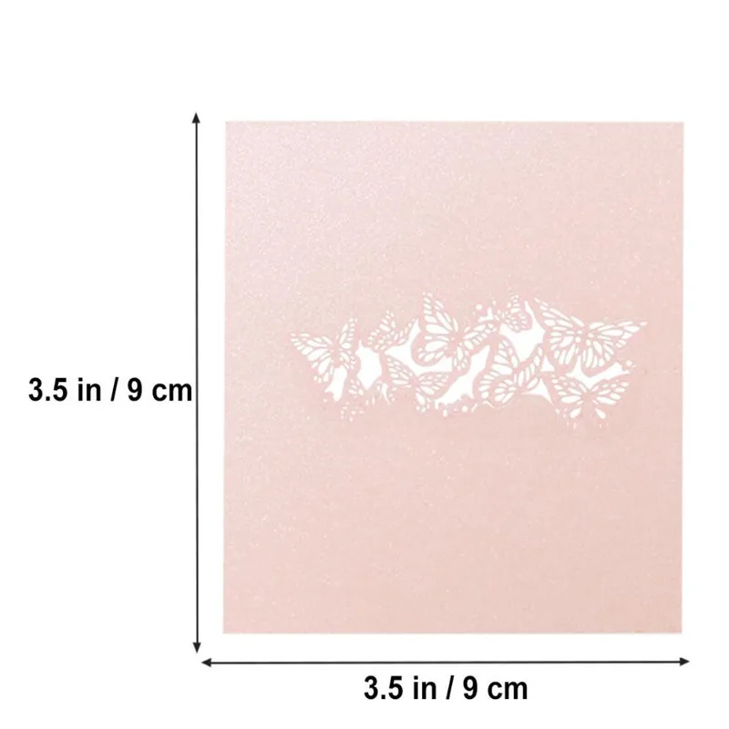 100 шт./компл. лазерная резка название стола место карты Бабочка подарки Декор