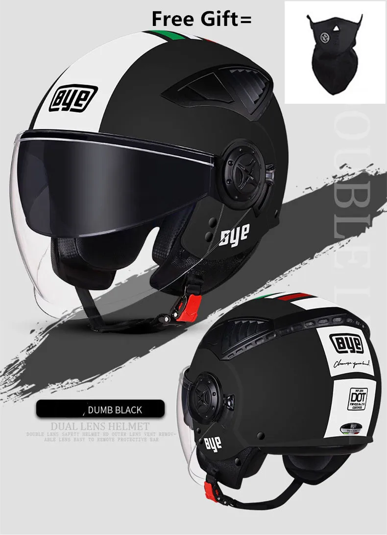 Maqtte black Горячая мото rcycle двойной объектив шлем открытый мото шлемы ECE одобренный casco мото гоночный мото крест солнцезащитный козырек шлем - Цвет: Maqtte black