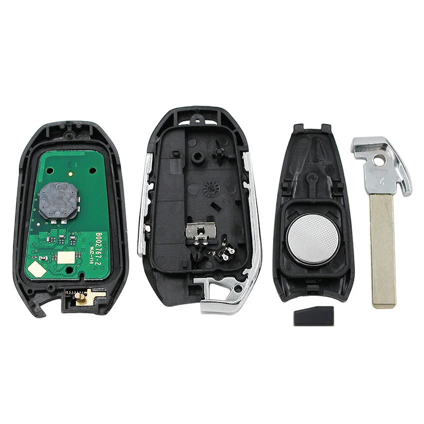 Keyless-Go 3 кнопки дистанционный смарт ключ-брелок 433 МГц 4A чип для peugeot 208 308 508 3008 5008 с аварийным ключом HU83