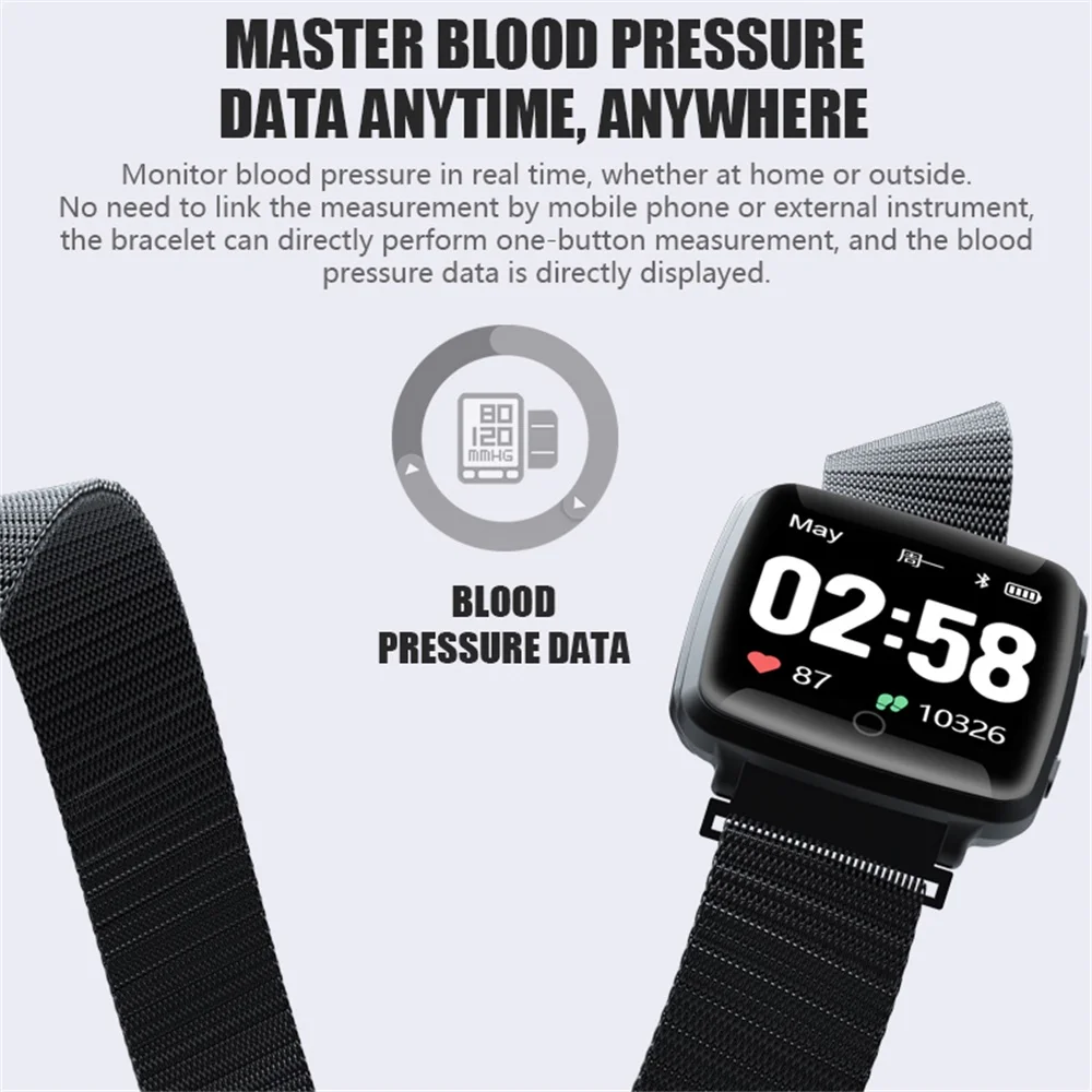 696 BL89S умный спортивный браслет часы Фитнес крови Давление Кислорода Монитор