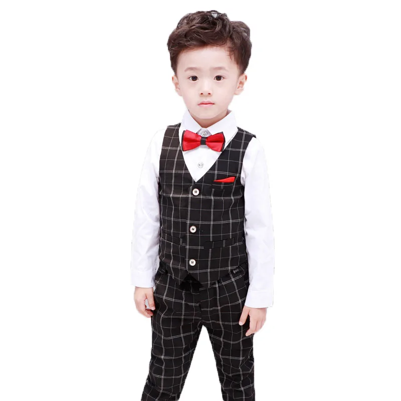 Детский Свадебный комплект для мальчиков торжественные костюмы нарядное платье