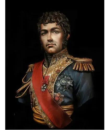 

1/10 ancient Marechal Soult man bust Resin figure Model kits Miniature gk Unassembly Unpainted