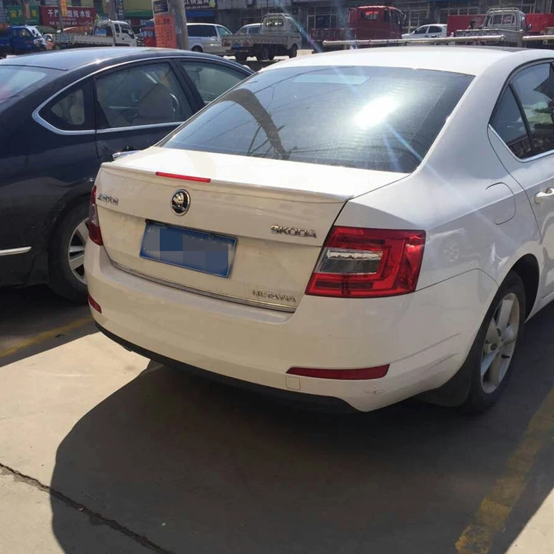 Для Skoda New Octavia спойлер украшение в виде хвостового крыла ABS пластик Неокрашенный праймер задний спойлер багажника