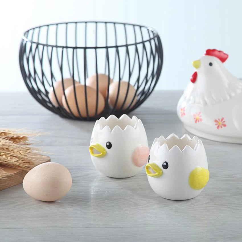 7x7cm Creative kitchen Egg Yolk Separator Eco Friendly Ceramic Divider Tools Kitchen Accessories Baking | Дом и сад
