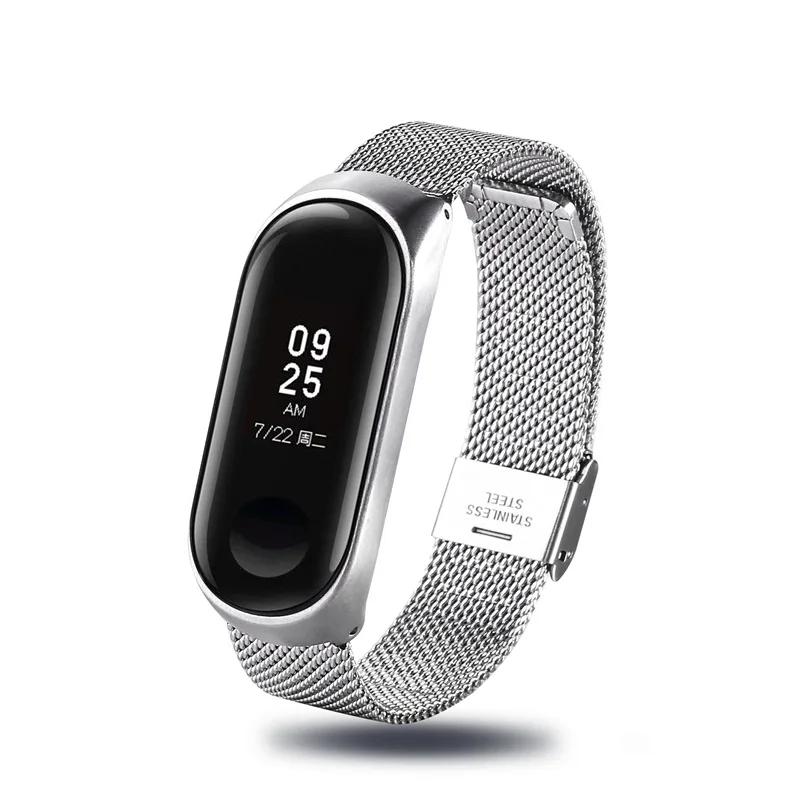 Ремешок для браслета Xiaomi Mi Band 3 4 MiBand металлический браслет сменный ремешок