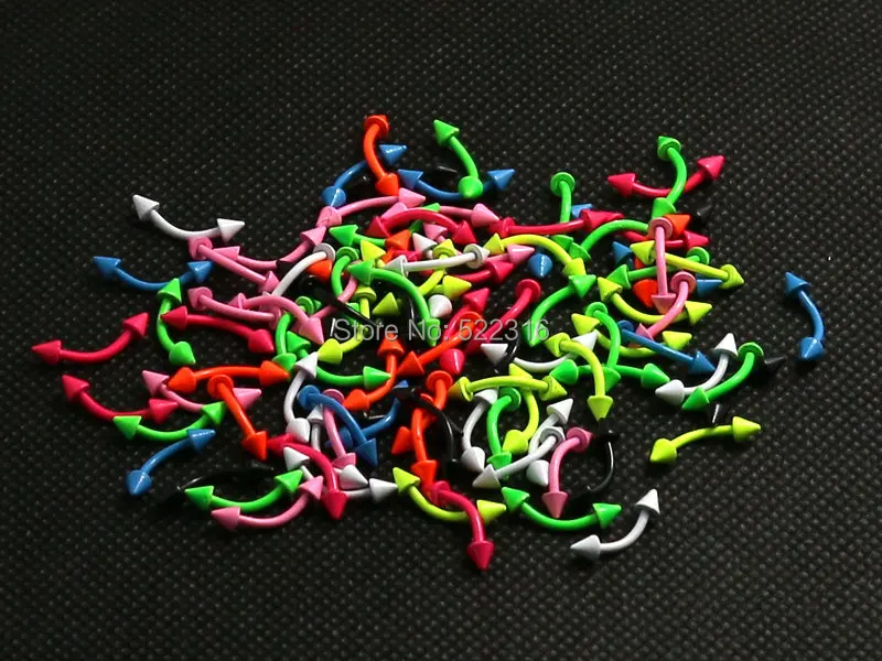 40 шт. 8 цветов кольцо для бровей из нержавеющей стали с шипами|eyebrow ring|body piercing