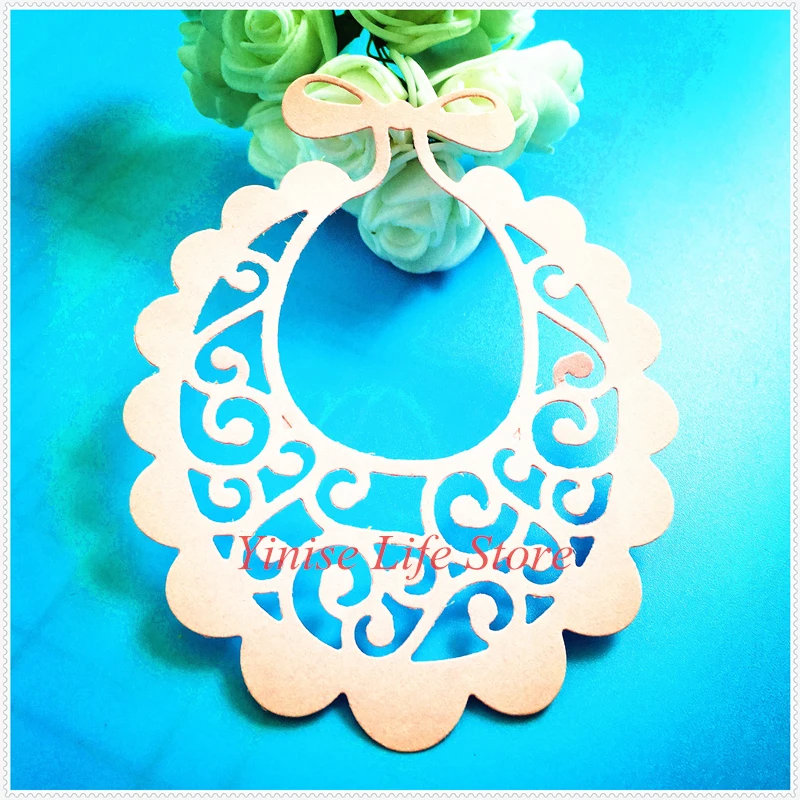 YLCD587 нагрудник металлические режущие штампы для трафареты скрапбукинга DIY альбом