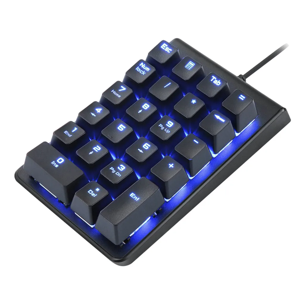 Motospeed K22 Мини Проводная Подсветка игровая клавиатура механический цифровой красный переключатель 5# M
