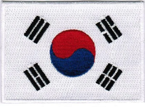 Южнокорейский флаг вышитый Железный патч Корейская Республика Сеульский Taegeukgi