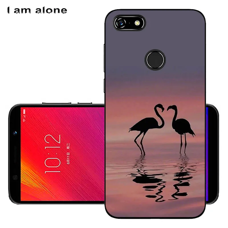 Чехлы для телефонов I am alone для lenovo A5, 5,45 дюймов, модные чехлы из мягкого ТПУ для мобильных телефонов, милые цветные цветочные чехлы для мобильных телефонов - Цвет: Black TPU KK14