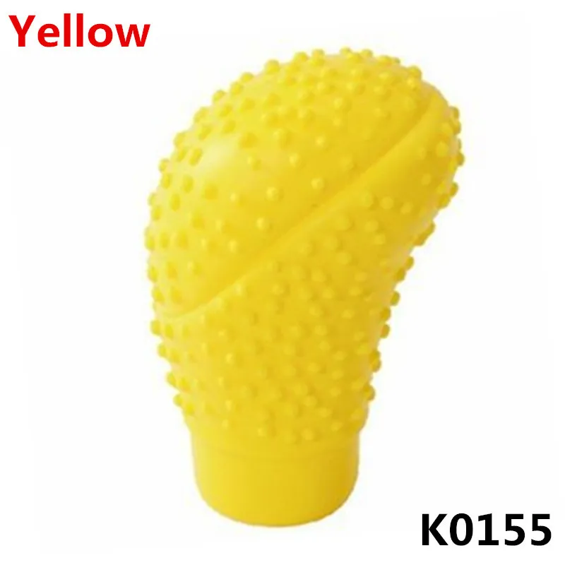 Yellow 1 Авто ручной силиконовый чехол для рычага переключения передач ручной тормоз чехол для защиты кожи Аксессуары для стайлинга автомобилей - Название цвета: Yellow 1