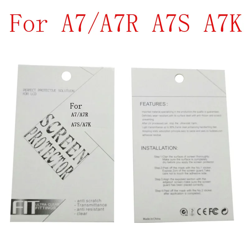 A7 A7R A7S A7K Комплект из 2 предметов, новые мягкие Камера Защитная пленка для экрана для sony 5R 5T 3N 6N 7N A7 A7R A7S A7K A7R2 A7S2 A7RM2 A37 A58 A6000 A5000 A5100 - Цвет: A7 A7R A7S A7K
