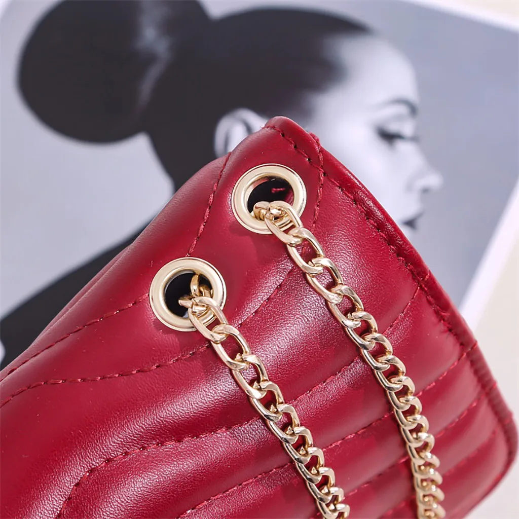 Модные однотонные новые элегантные женские сумки через плечо с цепочкой Джокер