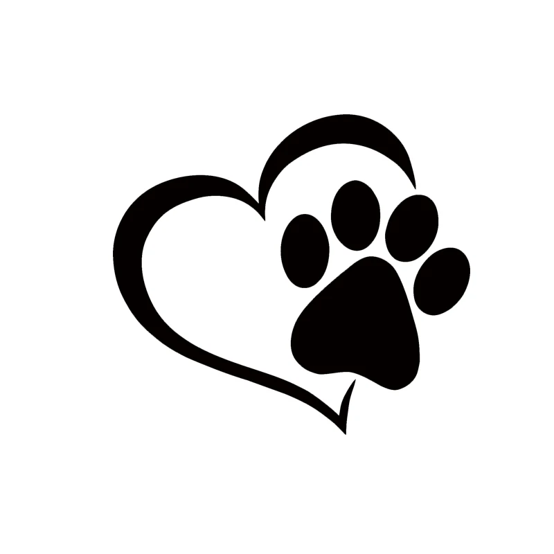 

Hot Sale Cute Pet Paw With Heart Dog Cat Vinyl Decal Car Window Car Stying Sticker Jdm