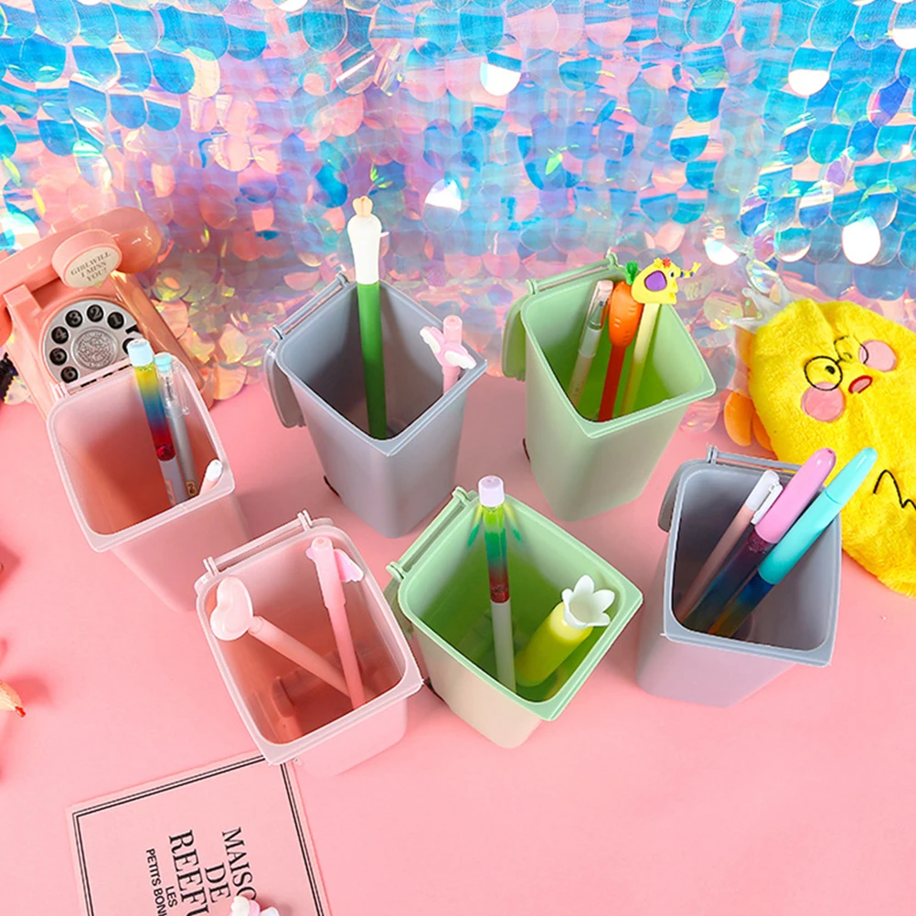 3 шт. круглая прочная пластиковая мини корзина для мусора|Мусорные баки| |