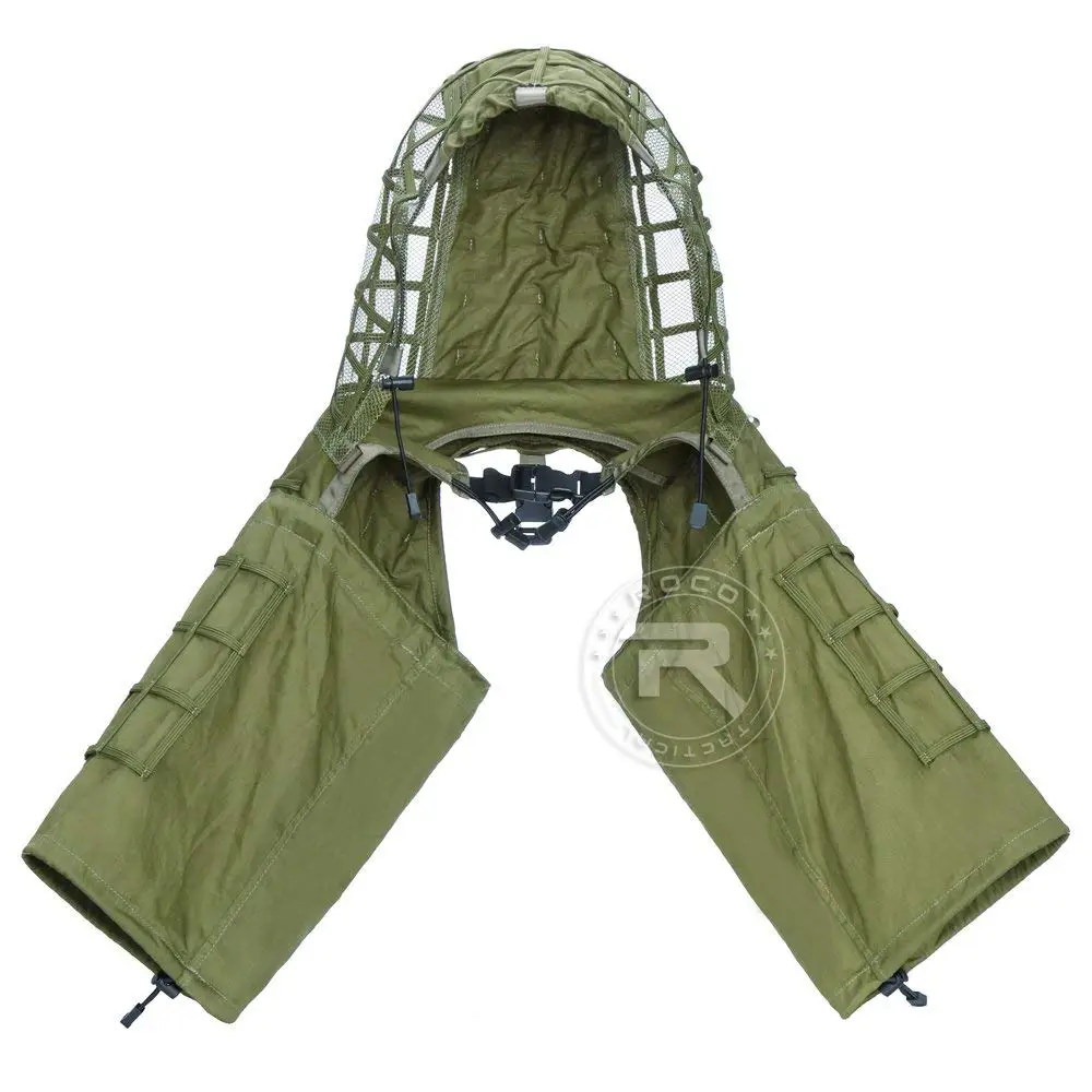 Камуфляжный снайперский капюшон Viper легкий Ghillie костюм основа, легкий тактический Снайперский прицел охотничий маскхалат - Цвет: Army Green