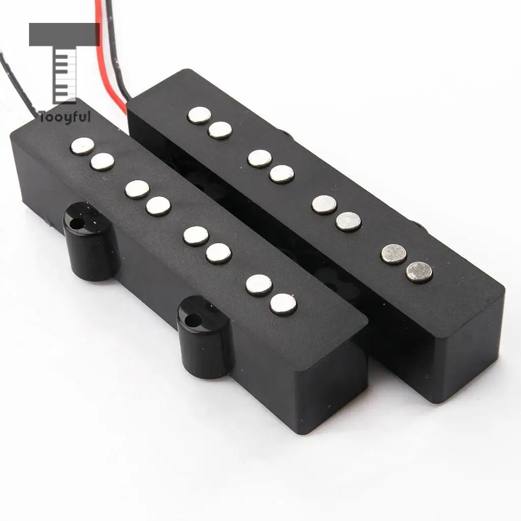 1 пара черный магнитный 4-струнный бесшумный открытый звукосниматель с винтами и