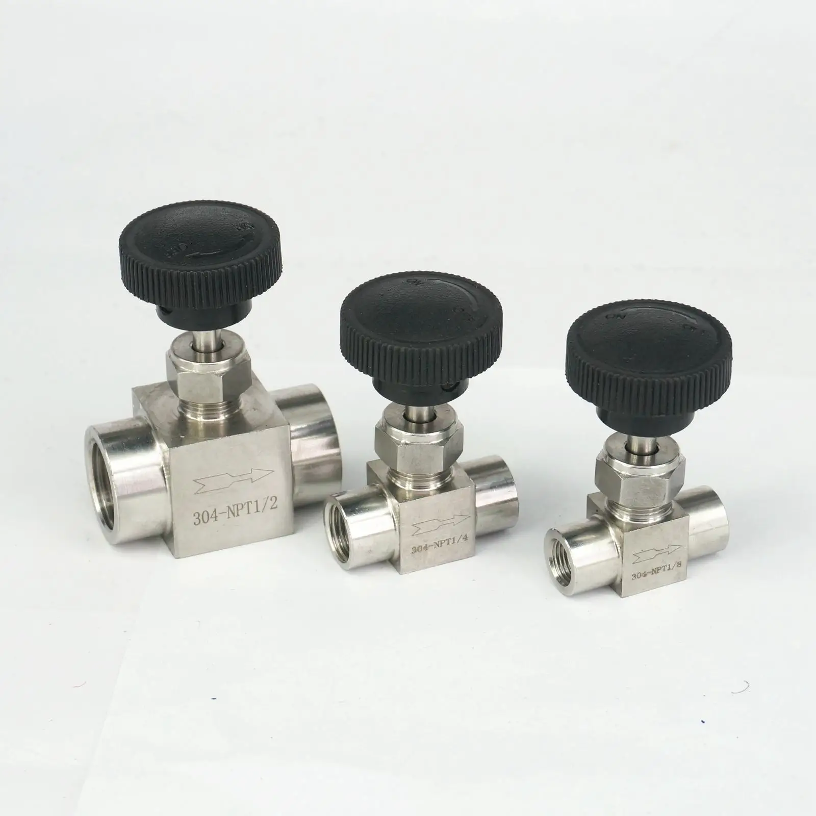 Игольчатый клапан 1/8 дюйма 1/4 1/2 NPT мама 304 из нержавеющей стали для контроля