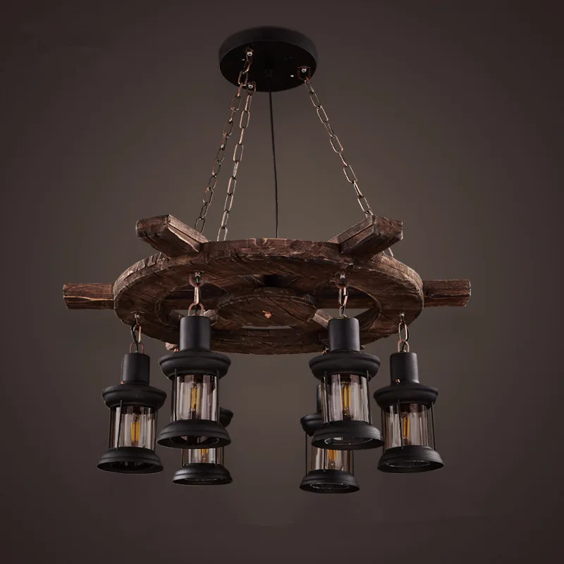 Новинка 2017 деревянная декоративная люстра Американская деревня креативная