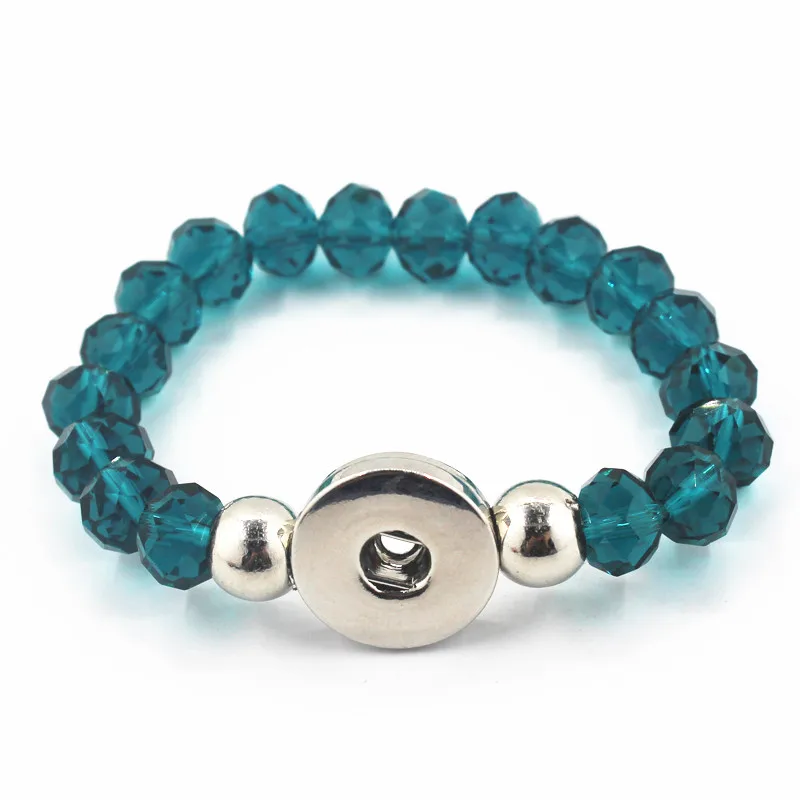 Новейший 1 шт DIY Кристальные эластичные защелки кнопки браслет подходит 18 мм