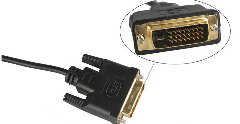 1 5 м Высокоскоростной HDMI кабель папа к DVI Мужской D 24 + pin адаптера 3D1080p для ПК LCD DVD HDTV