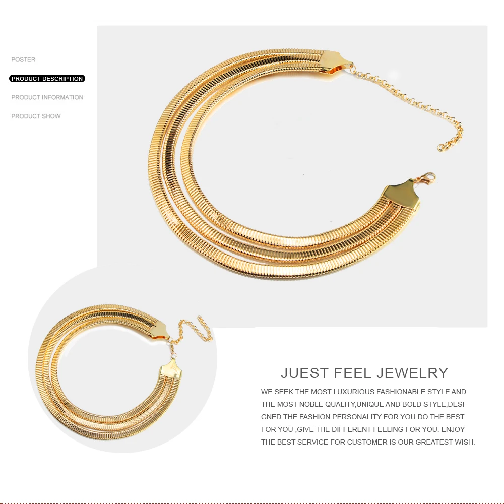 Женский комплект украшений JUST FEEL из колье и сережек золотистого цвета в