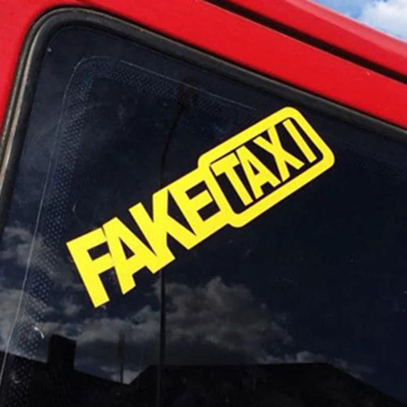 2 шт поддельные наклейки такси автомобиля наклейка эмблема само клейкие