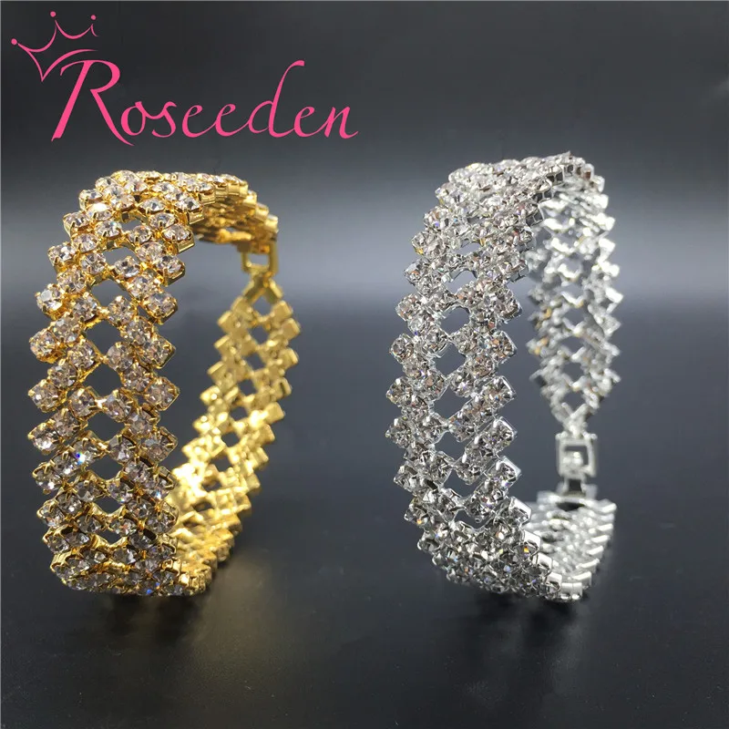 Очаровательные свадебные браслеты для женщин ювелирные изделия с кристаллами