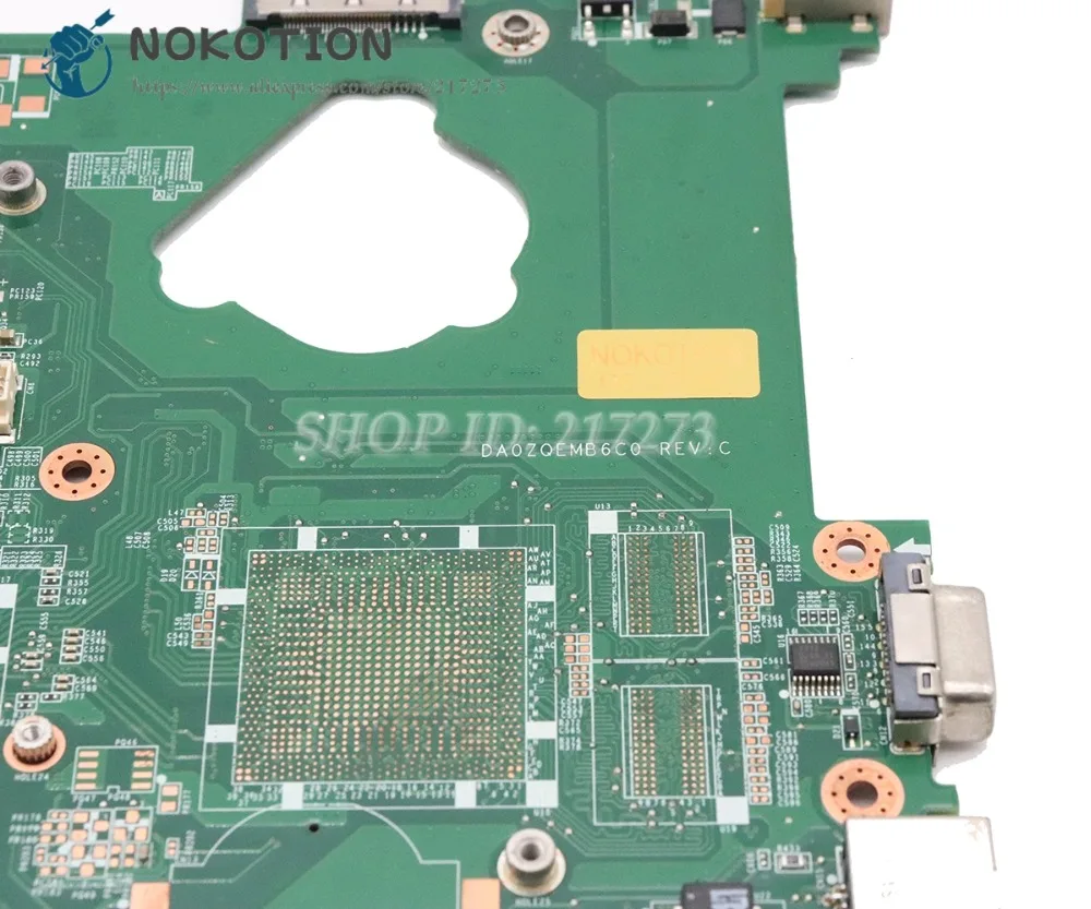 NOKOTION для Acer aspire 4253 материнская плата ноутбука DDR3 с процессором на борту DA0ZQEMB6C0
