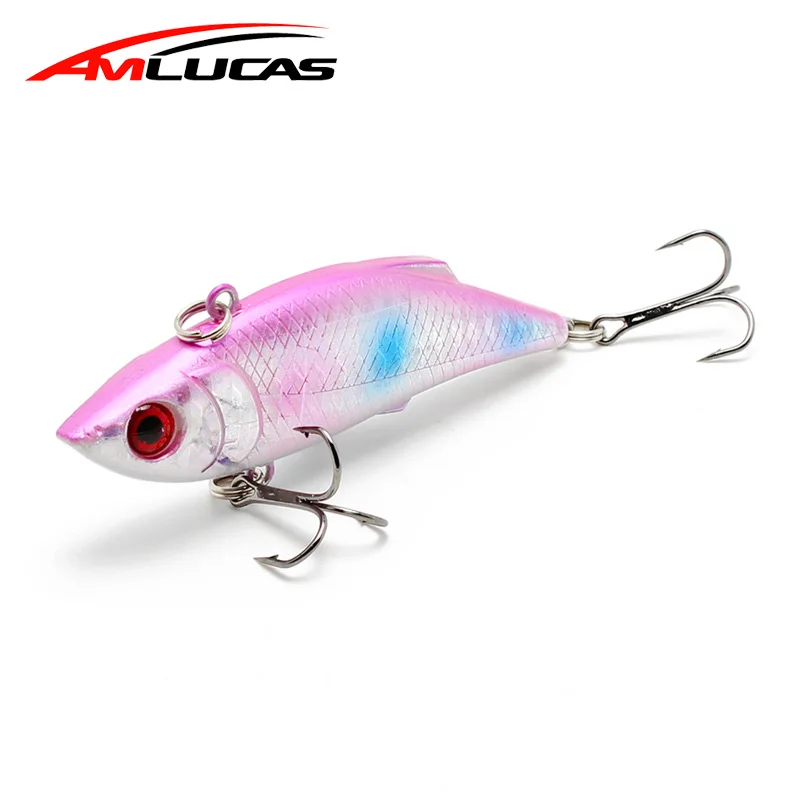 Amlucas твердая приманка Vib для рыбалки 7 5 см 10 г Pesca крючки рыбы искусственный воблер