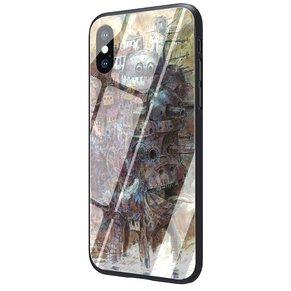 G9 Howl's Howls движущийся замок из закаленного стекла чехол для телефона iPhone 5 5S 6 6S 7 8 Plus X XR XS 11 pro Max - Цвет: G9
