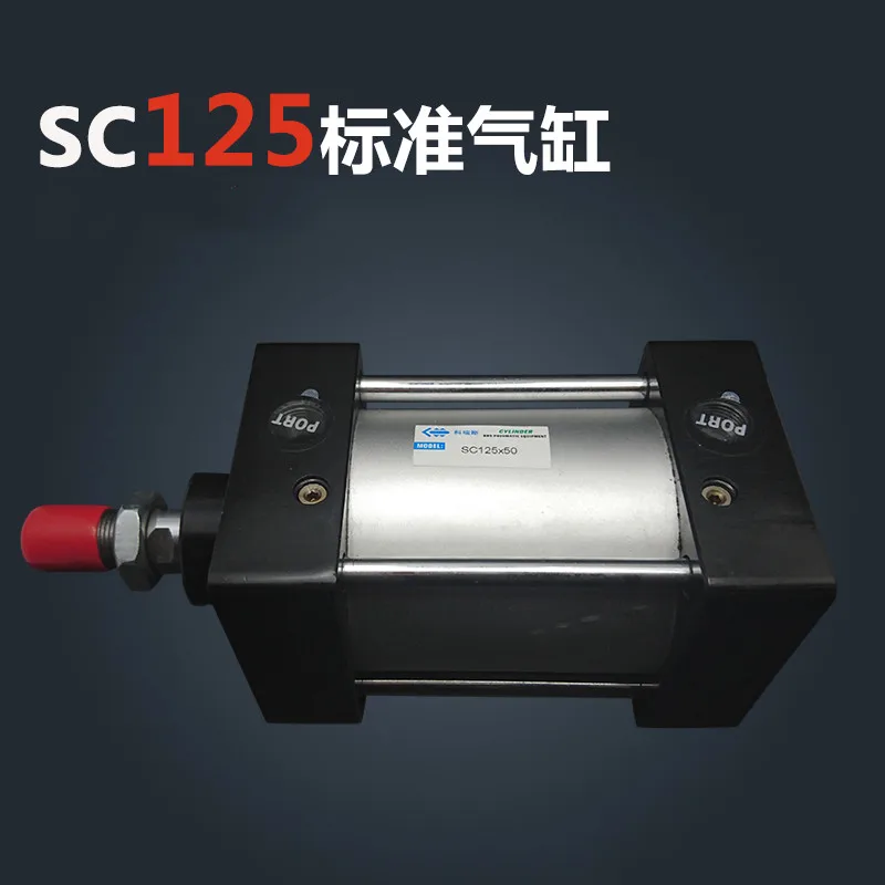 

Standard air cylinders valve 125mm bore 500mm stroke SC125*500 single rod double acting pneumatic cylinder