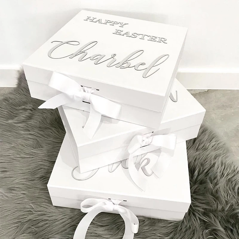 Индивидуальное серебряное акриловое зеркало украшение для счастливой Пасхи