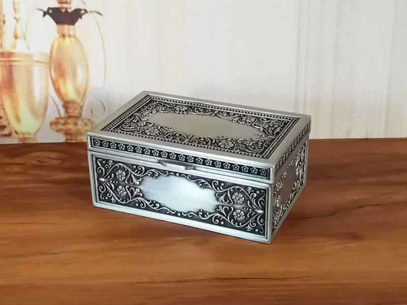 Размер S, винтажная шкатулка, брелок, чехол, металлическая коробка, ожерелье, браслет, кольца, Подарочная коробка для хранения, украшение дома, художественное ремесло