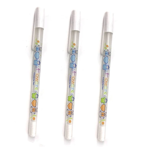 3Pcs White pen 3/9/10 шт./компл. 0,7 мм белыми чернилами Цвет фотоальбом стержни для гелевых ручек Канцелярские мультфильм школьных принадлежностей гелевая ручка подарок для детей - Цвет: 3Pcs White pen
