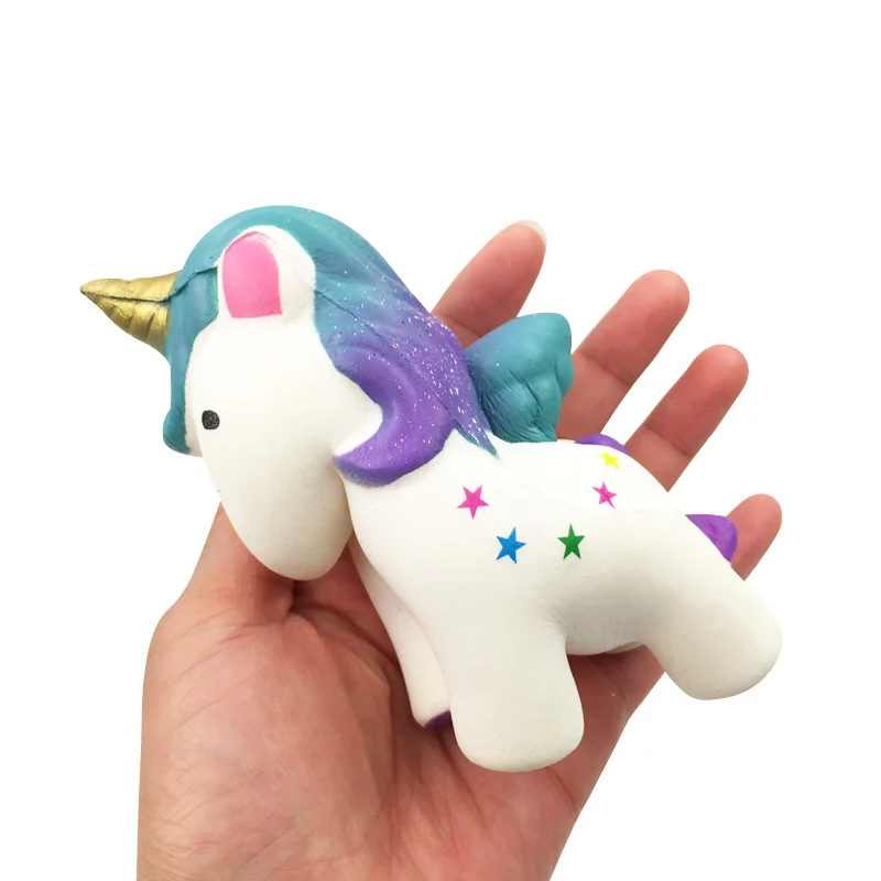 Kawaii squishy jumbo медленно поднимающийся единорог игрушки антистресс сжимаемые sqeeze